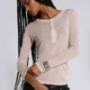 Oatmeal Haze Henley-Oberteil