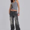 Off-Duty-Cargohose mit geradem Bein