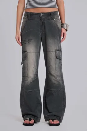 Off-Duty-Cargohose mit geradem Bein