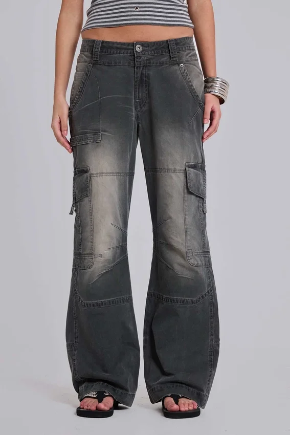 Off-Duty-Cargohose mit geradem Bein