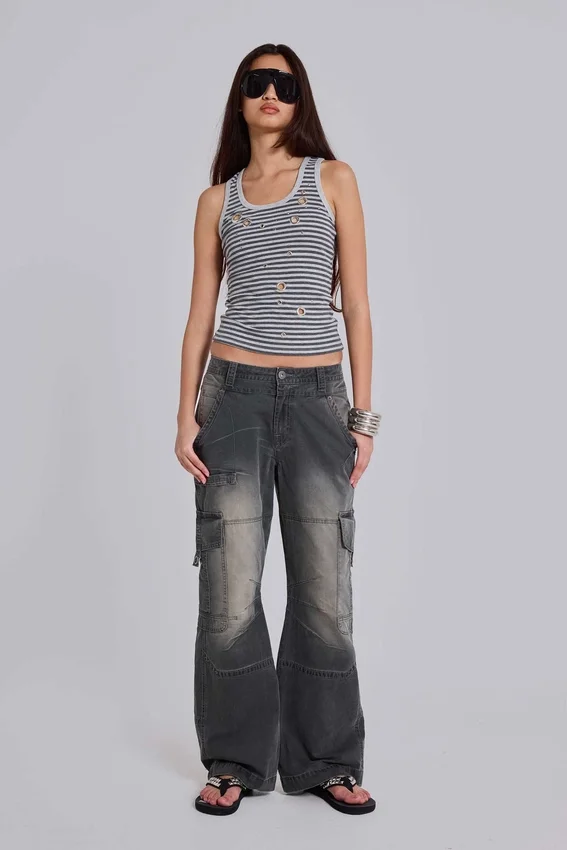 Off-Duty-Cargohose mit geradem Bein