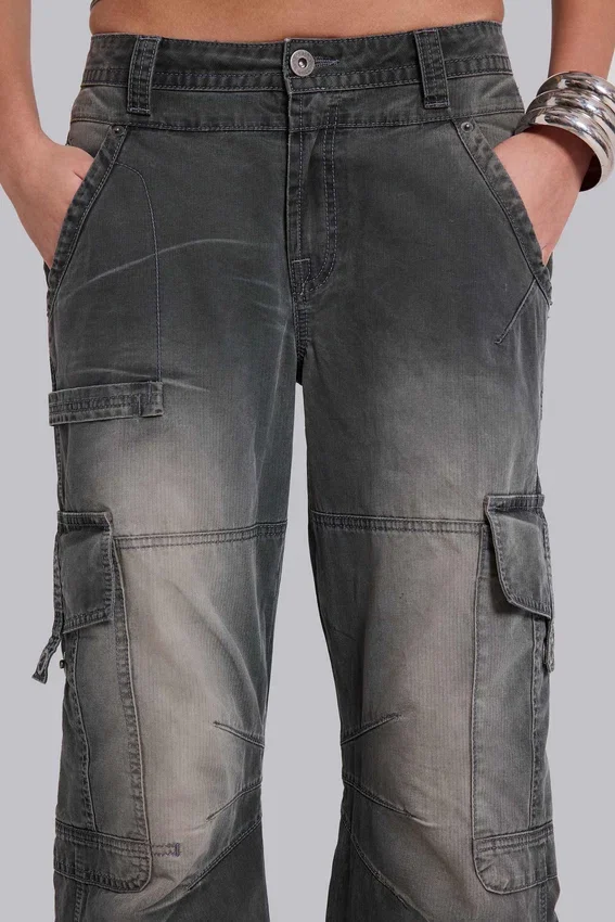 Off-Duty-Cargohose mit geradem Bein