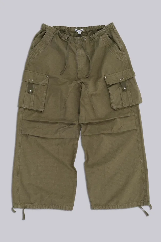Olive XL Parachute Cargo Pants
