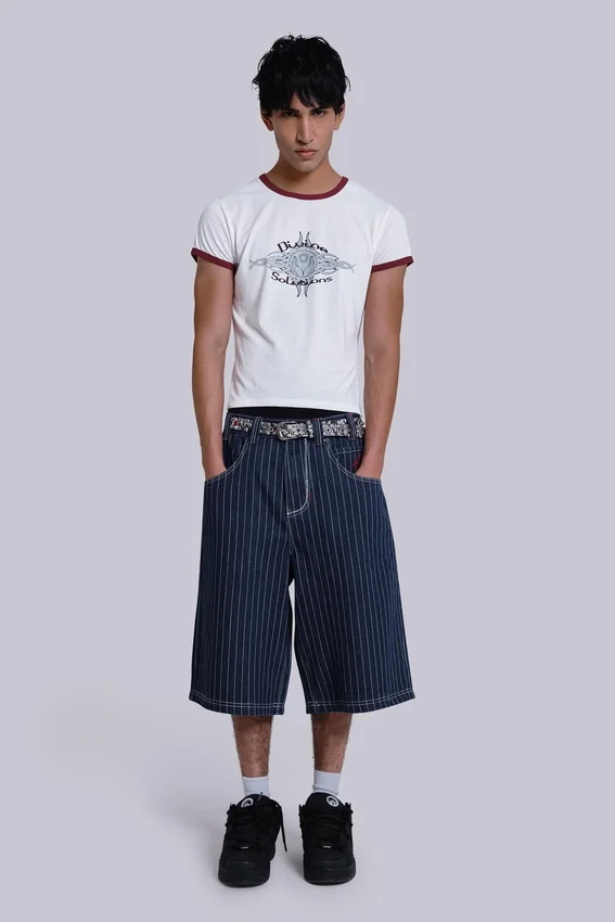 Ollie-Jorts mit Nadelstreifen