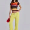 Cleo Jogginghose mit lockerer Bootcut-Passform in Neon
