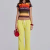 Cleo Jogginghose mit lockerer Bootcut-Passform in Neon