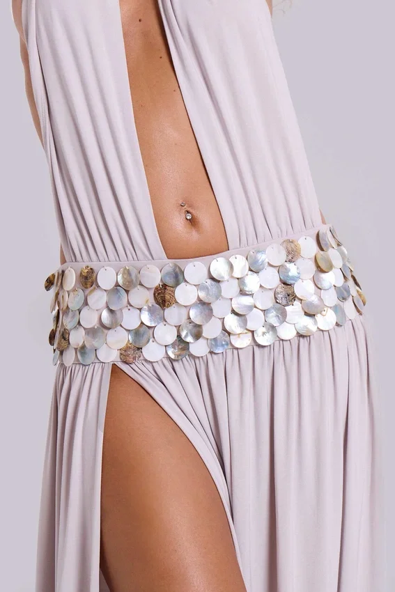 Oryx-Maxikleid mit Muscheln