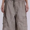 Parachute Pants in Stone-Oil-Waschung