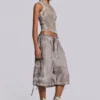 Parachute-Shorts in Stone-Oil-Wash