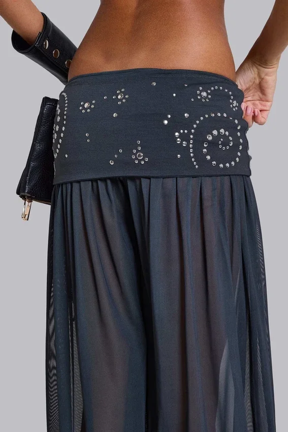 Pelagia Ballonhose mit Umschlag und Nieten