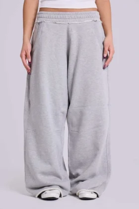 Petite grau melierte Baggy-Monster Joggers