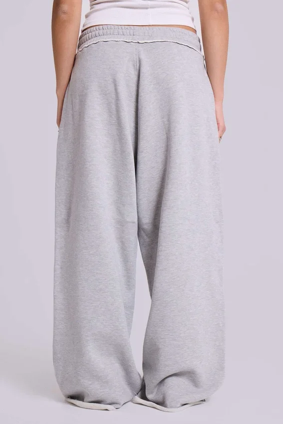 Petite grau melierte Baggy-Monster Joggers