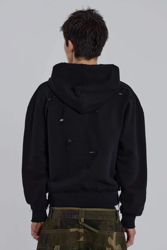 Pullover „Bitten“ Hoodie in Schwarz