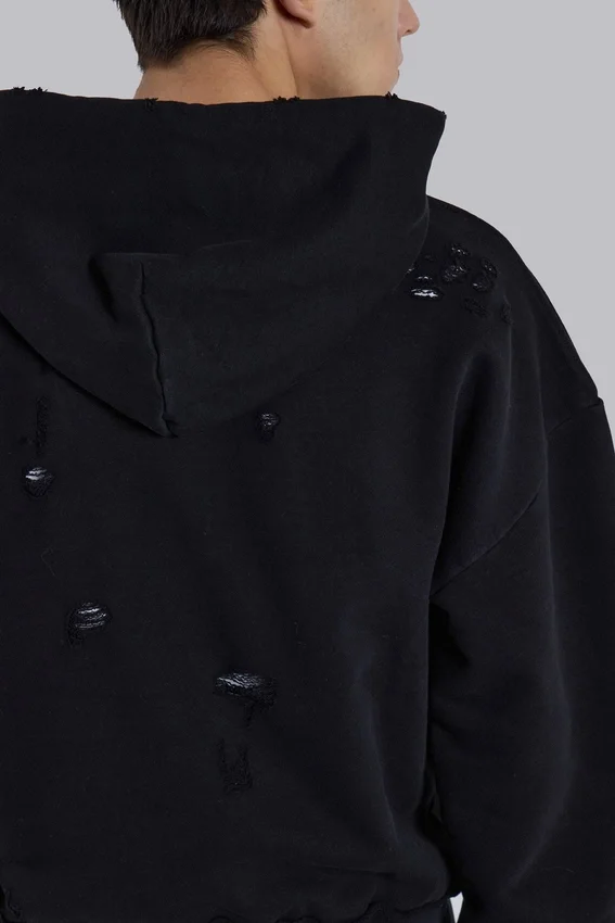 Pullover „Bitten“ Hoodie in Schwarz