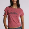 Rally T-Shirt mit Distressed-Effekt und Verzierungen
