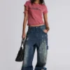 Rally T-Shirt mit Distressed-Effekt und Verzierungen