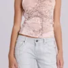 Ramona Burnout-Oberteil in Rosa