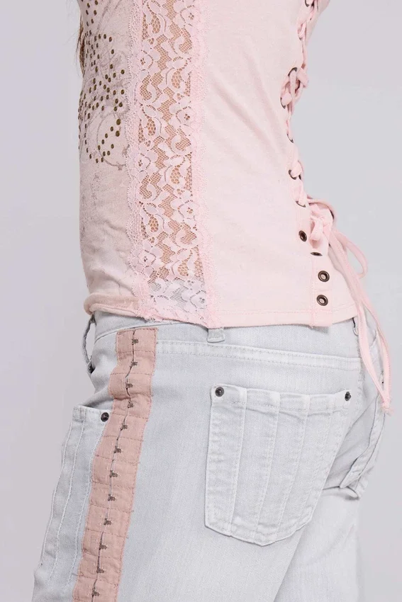 Ramona Burnout-Oberteil in Rosa