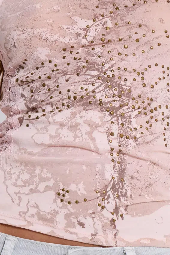 Ramona Burnout-Oberteil in Rosa