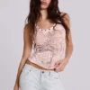 Ramona Burnout-Oberteil in Rosa