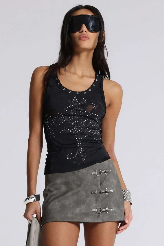 Ramona Burnout-Weste in Schwarz