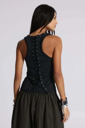 Ramona Burnout-Weste in Schwarz