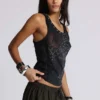 Ramona Burnout-Weste in Schwarz