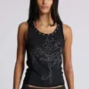 Ramona Burnout-Weste in Schwarz