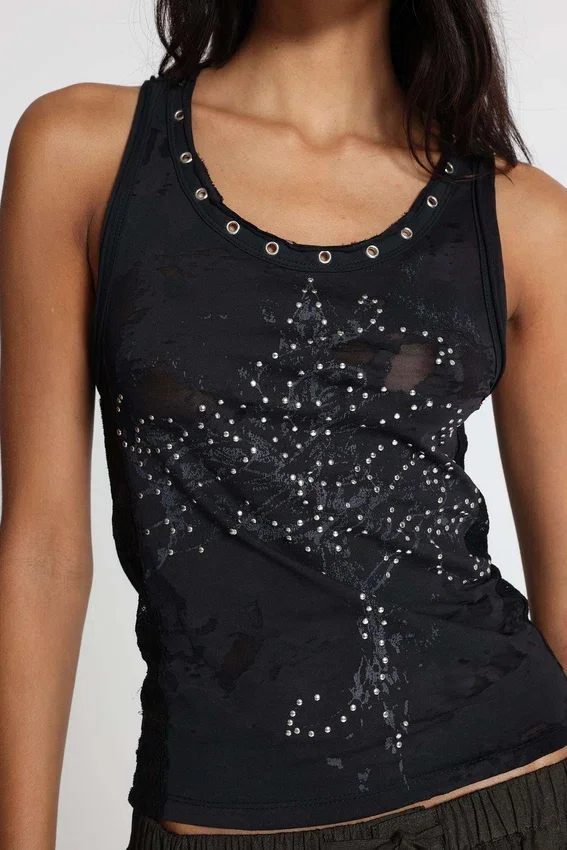 Ramona Burnout-Weste in Schwarz