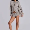 Rebel Military Mini-Shorts in der Farbe „Clay“