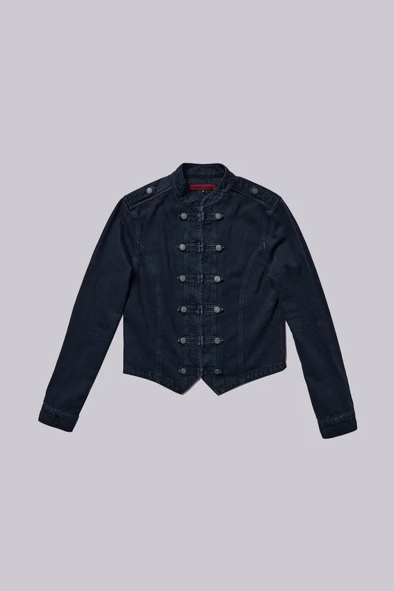 Rebel-Militärjacke in gewaschenem Schwarz