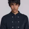 Rebel-Militärjacke in gewaschenem Schwarz