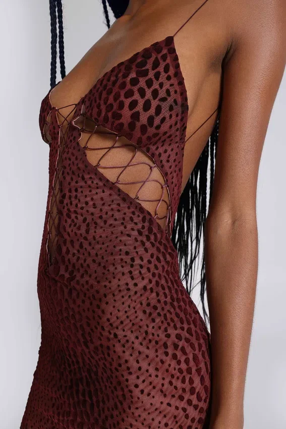 Rhyxa-Minikleid mit Schnürung