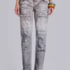 Rider-Jeans mit niedriger Leibhöhe und geradem Bein in der Farbe „Painter“