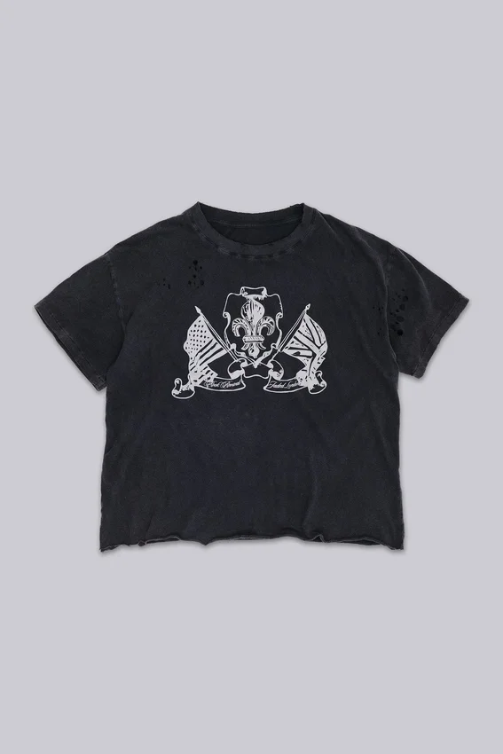 Rock Revival „Distressed National“ Cropped-T-Shirt