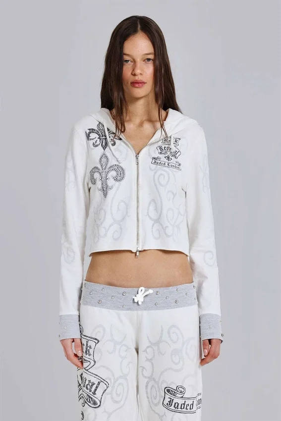Rock Revival Hoodie mit Grafik und Nieten