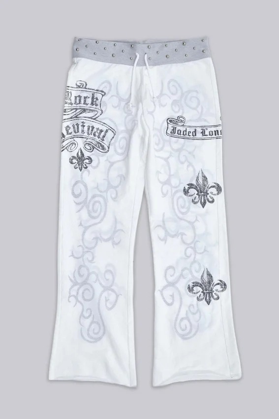 Rock Revival Jogginghose mit Grafik und Nieten
