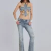 Rock Revival „Madison“ Bootcut-Jeans mit Verzierungen