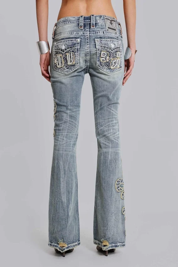 Rock Revival „Madison“ Bootcut-Jeans mit Verzierungen