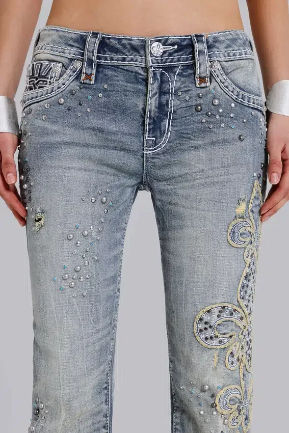 Rock Revival „Madison“ Bootcut-Jeans mit Verzierungen