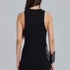 Rock Revival Mini-Kleid im Westen-Stil mit Strass-Fleur-de-Lis-Motiv