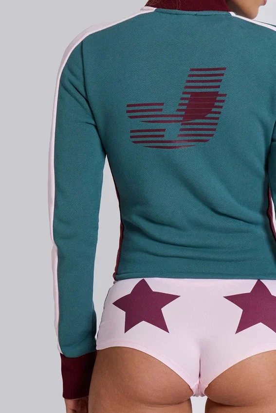 Rosa „No. 13 Football“-Minishorts