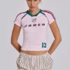 Rosa Nr. 13 Fußball-Baby-T-Shirt