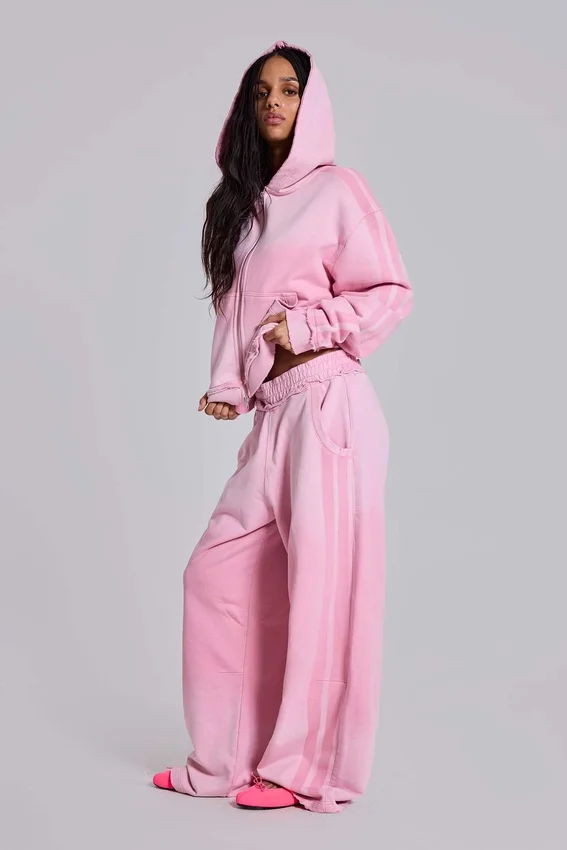 Rosa sportliche, weite „Monster Joggers“-Jogginghose