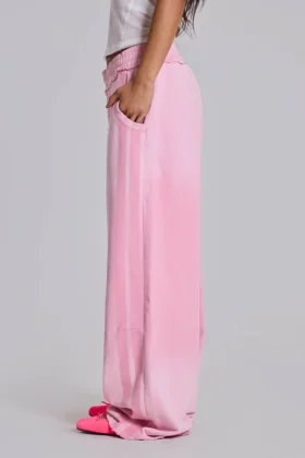Rosa sportliche, weite „Monster Joggers“-Jogginghose