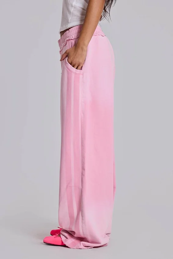 Rosa sportliche, weite „Monster Joggers“-Jogginghose