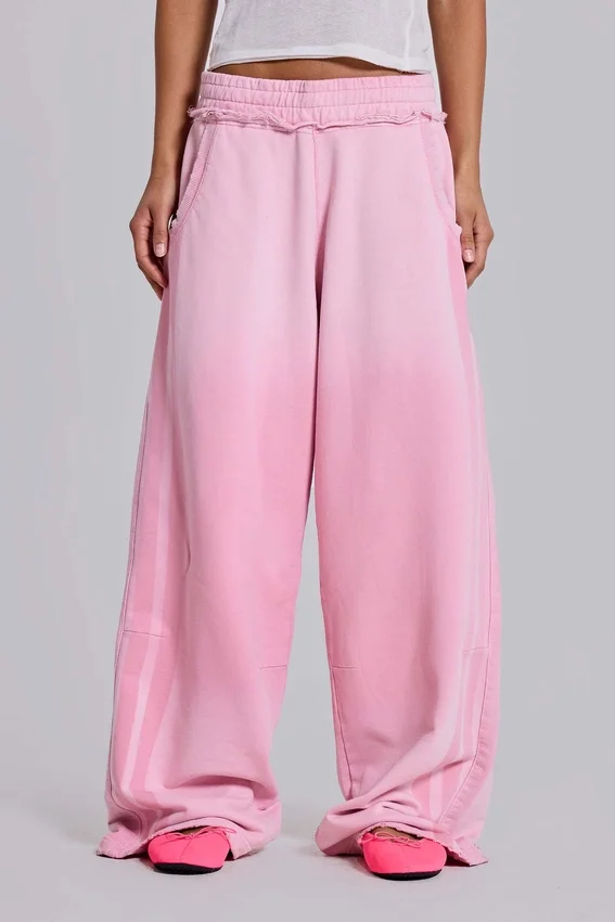 Rosa sportliche, weite „Monster Joggers“-Jogginghose
