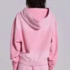 Rosa sportlicher, weit geschnittener „Monster“-Hoodie