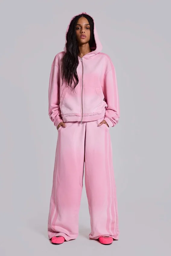 Rosa sportliche, weite „Monster Joggers“-Jogginghose
