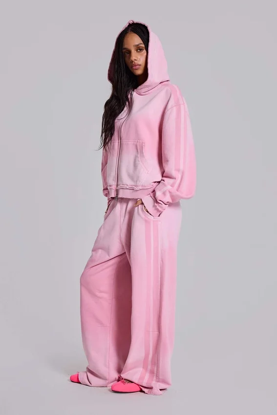 Rosa sportliche, weite „Monster Joggers“-Jogginghose